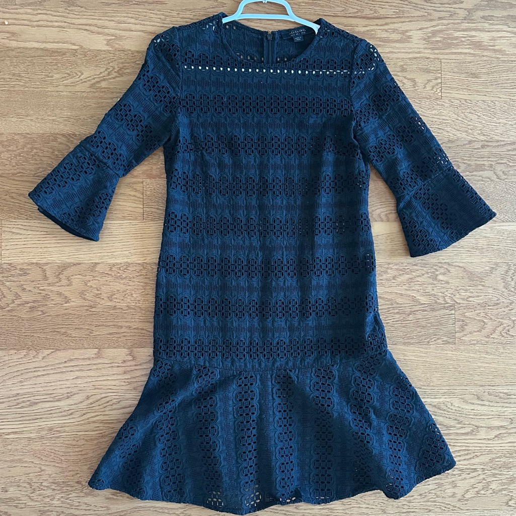 All Saints Dakota Ruffle Dress In Black